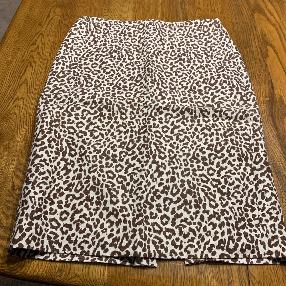 J. Crew pencil skirt in animal print